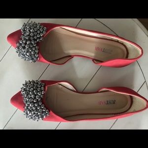 Just fab size 9 red flats